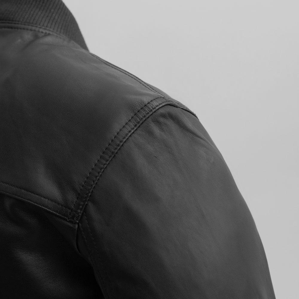Aviator Mens Bomber Leather Jacket - Image 8