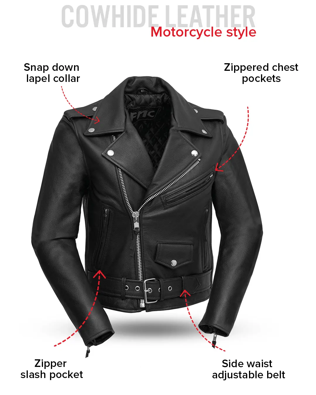 Bikerlicious - Women's Motorcycle Leather Jacket - Image 7