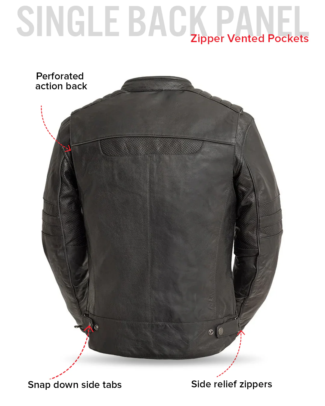 BiTurbo - Men's Leather Motorcycle Jacket - Image 10