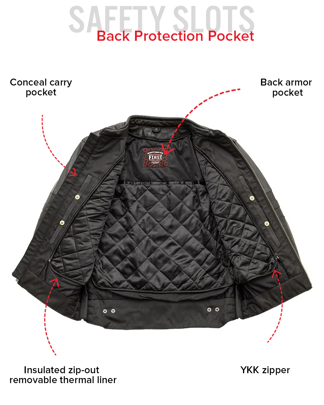 BiTurbo - Men's Leather Motorcycle Jacket - Image 8