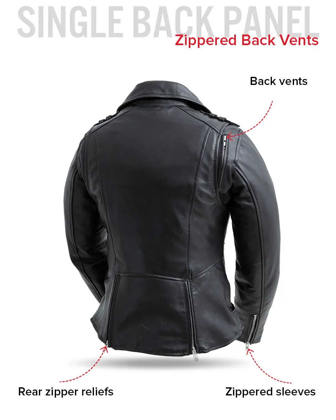 Bloom - Women's Motorcycle Leather Jacket - Image 8