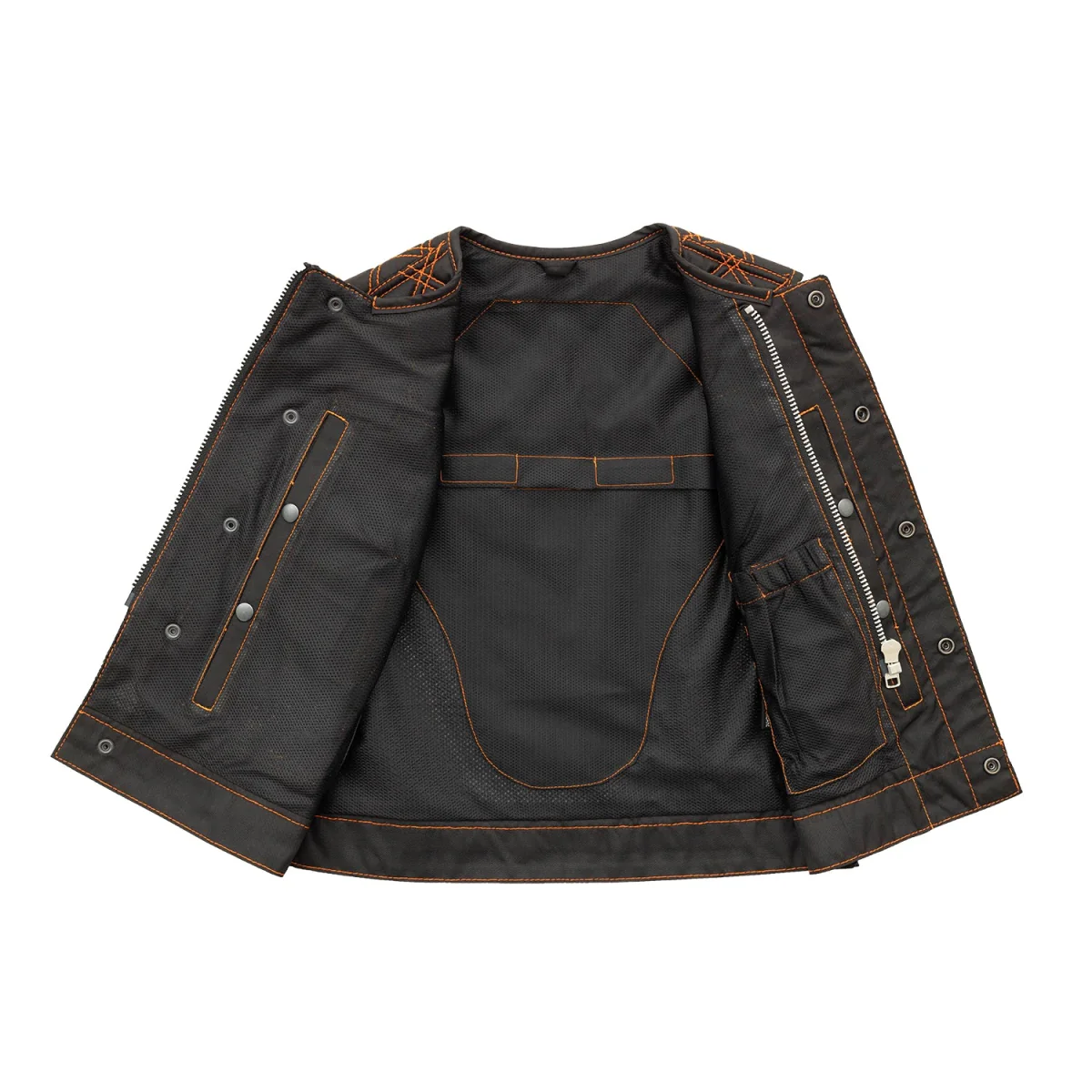 Bonnie Moto Mesh Women's Motorcycle Vest - Diamond Quilt - Image 3