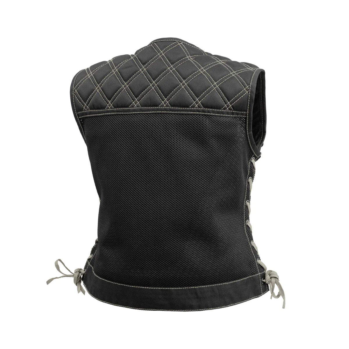 Bonnie Moto Mesh Women's Motorcycle Vest - Diamond Quilt - Image 9