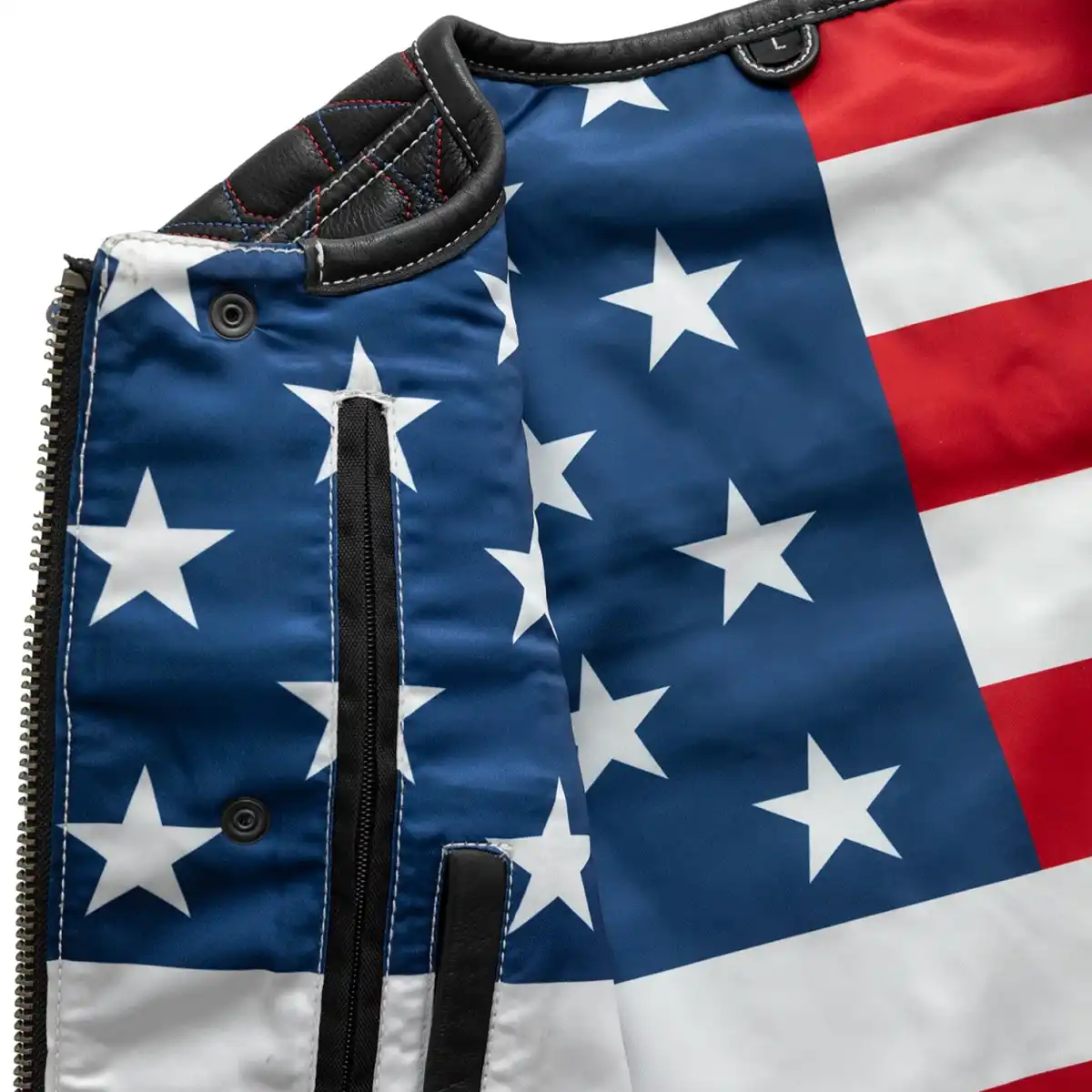 Captain Men's Motorcycle Leather Vest - Image 4