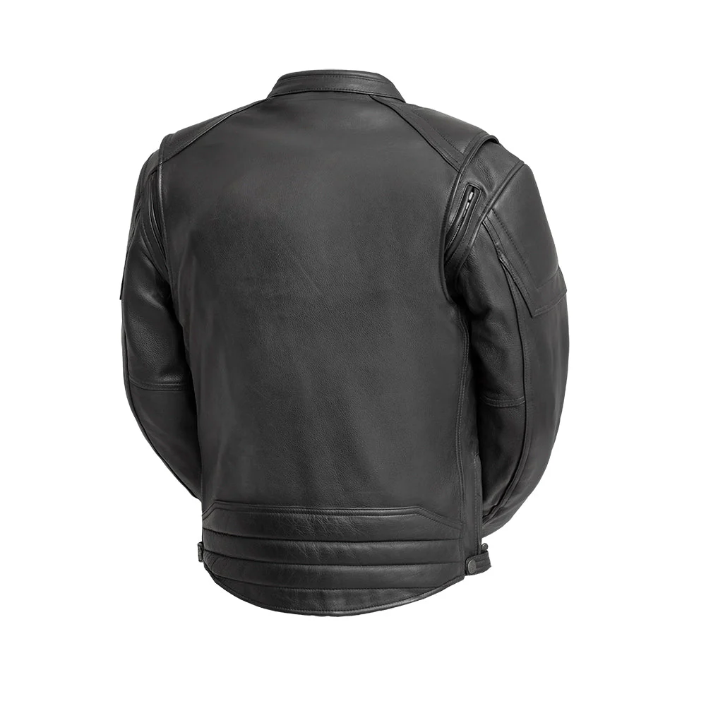 Chaos - Men's Leather Motorcycle Jacket - Image 2