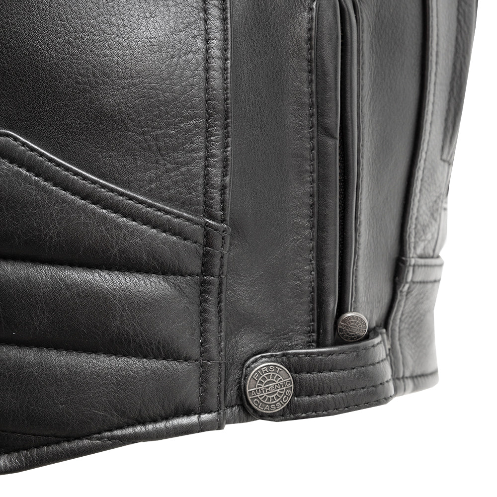 Chaos - Men's Leather Motorcycle Jacket - Image 5