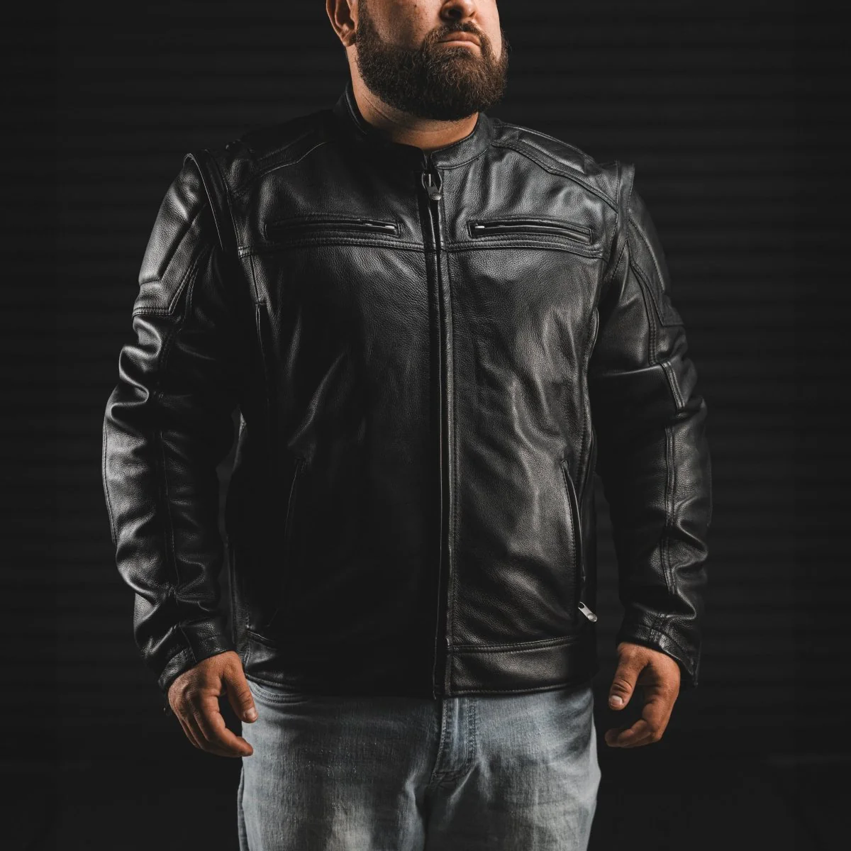 Chaos - Men's Leather Motorcycle Jacket - Image 6