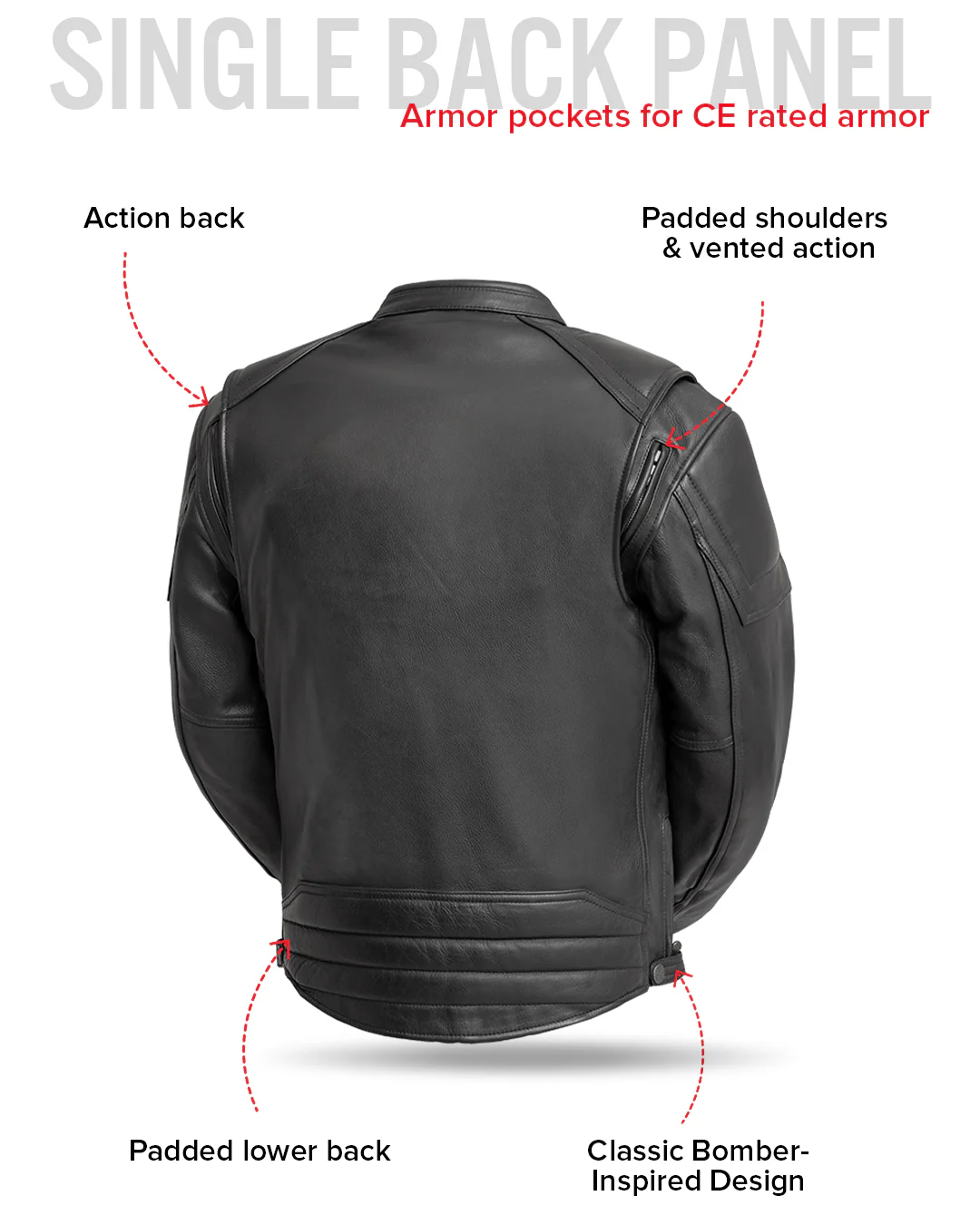 Chaos - Men's Leather Motorcycle Jacket - Image 8