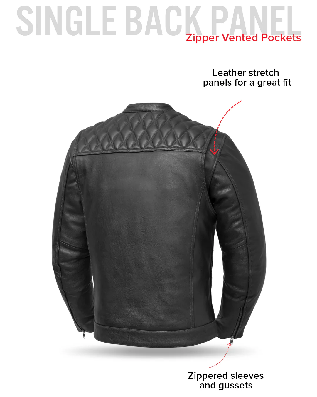 Cinder Men's Cafe Style Leather Jacket - Image 22