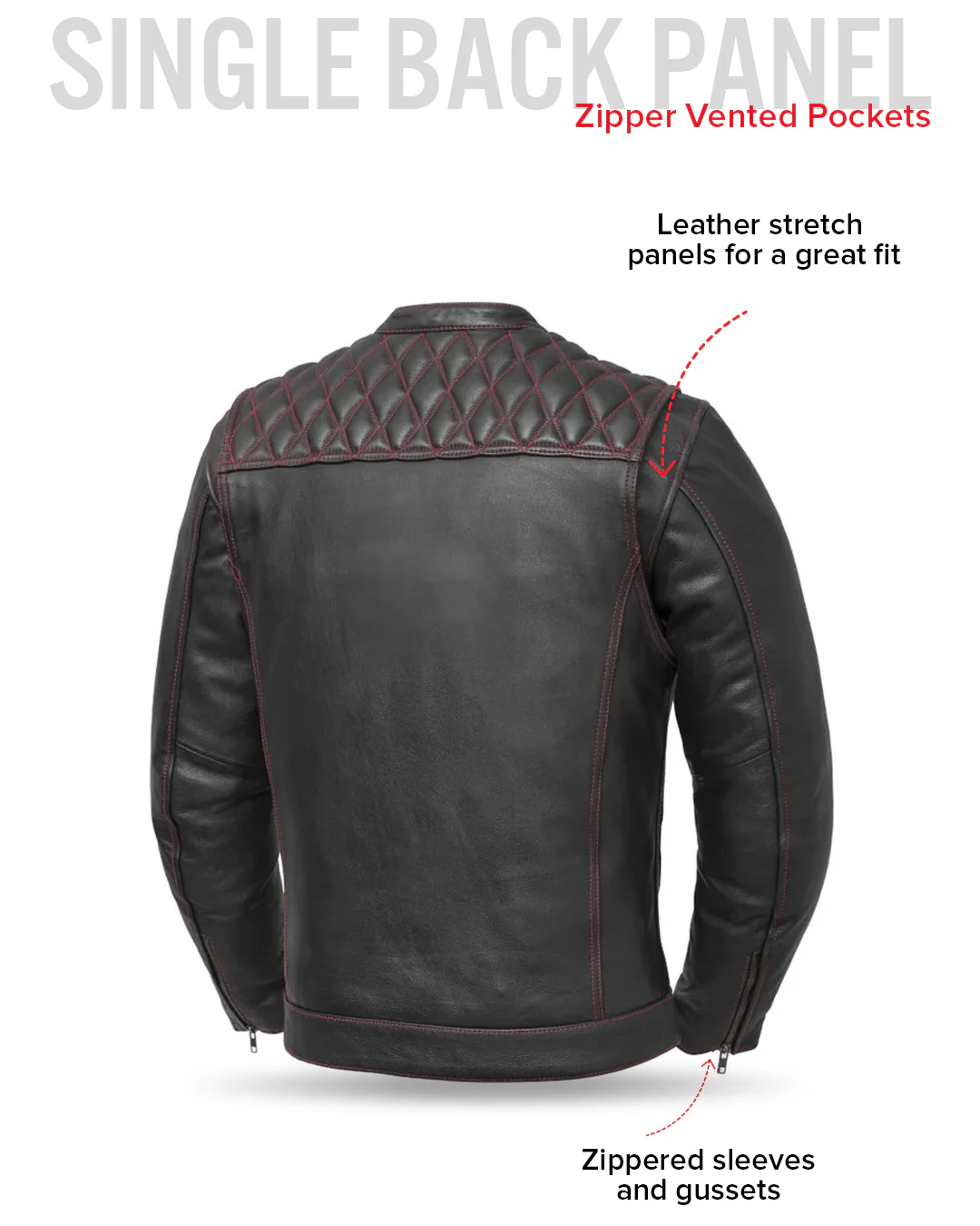 Cinder Men's Cafe Style Leather Jacket - Image 25