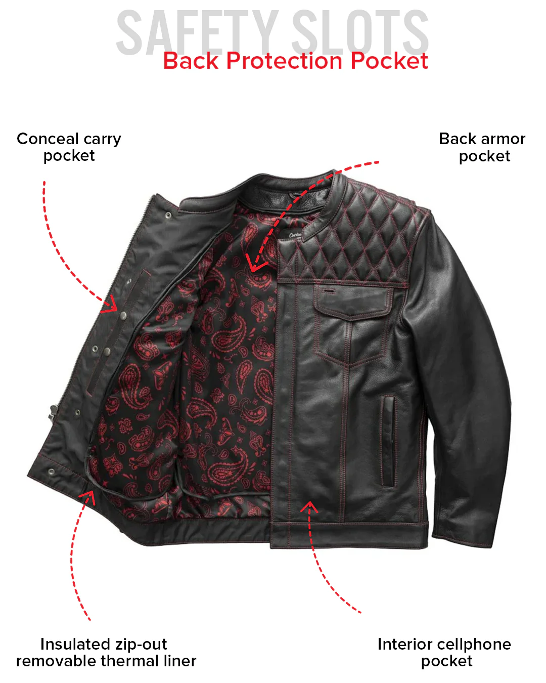 Cinder Men's Cafe Style Leather Jacket - Image 26