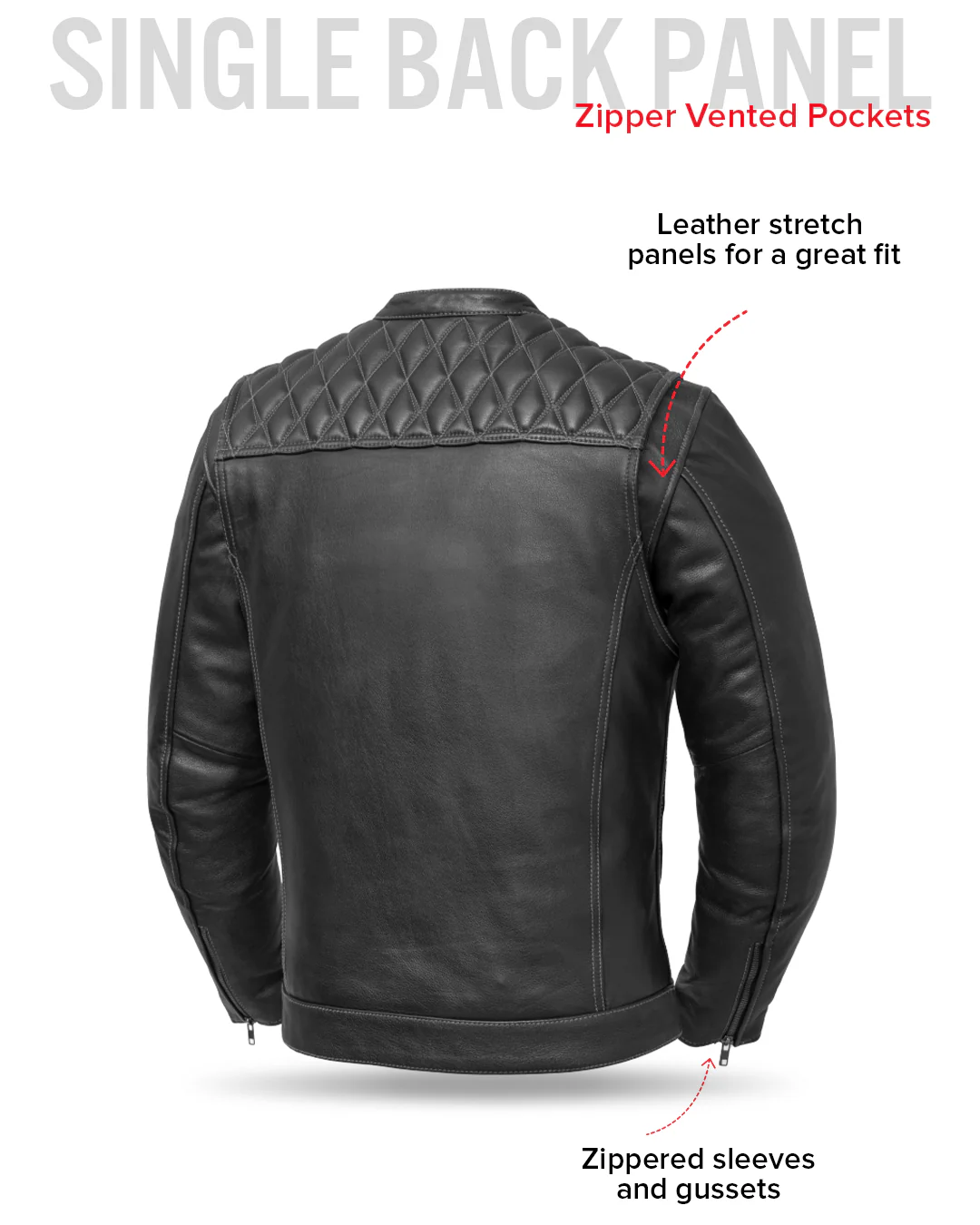Cinder Men's Cafe Style Leather Jacket - Image 29