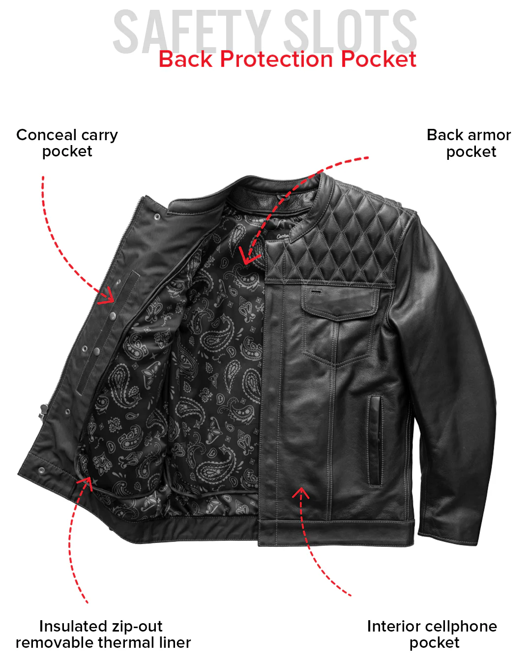 Cinder Men's Cafe Style Leather Jacket - Image 30