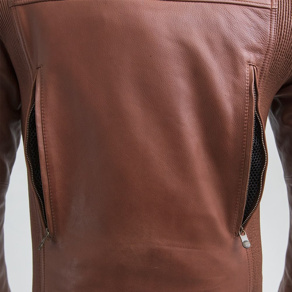 Crusader Men's Motorcycle Leather Jacket - Image 5