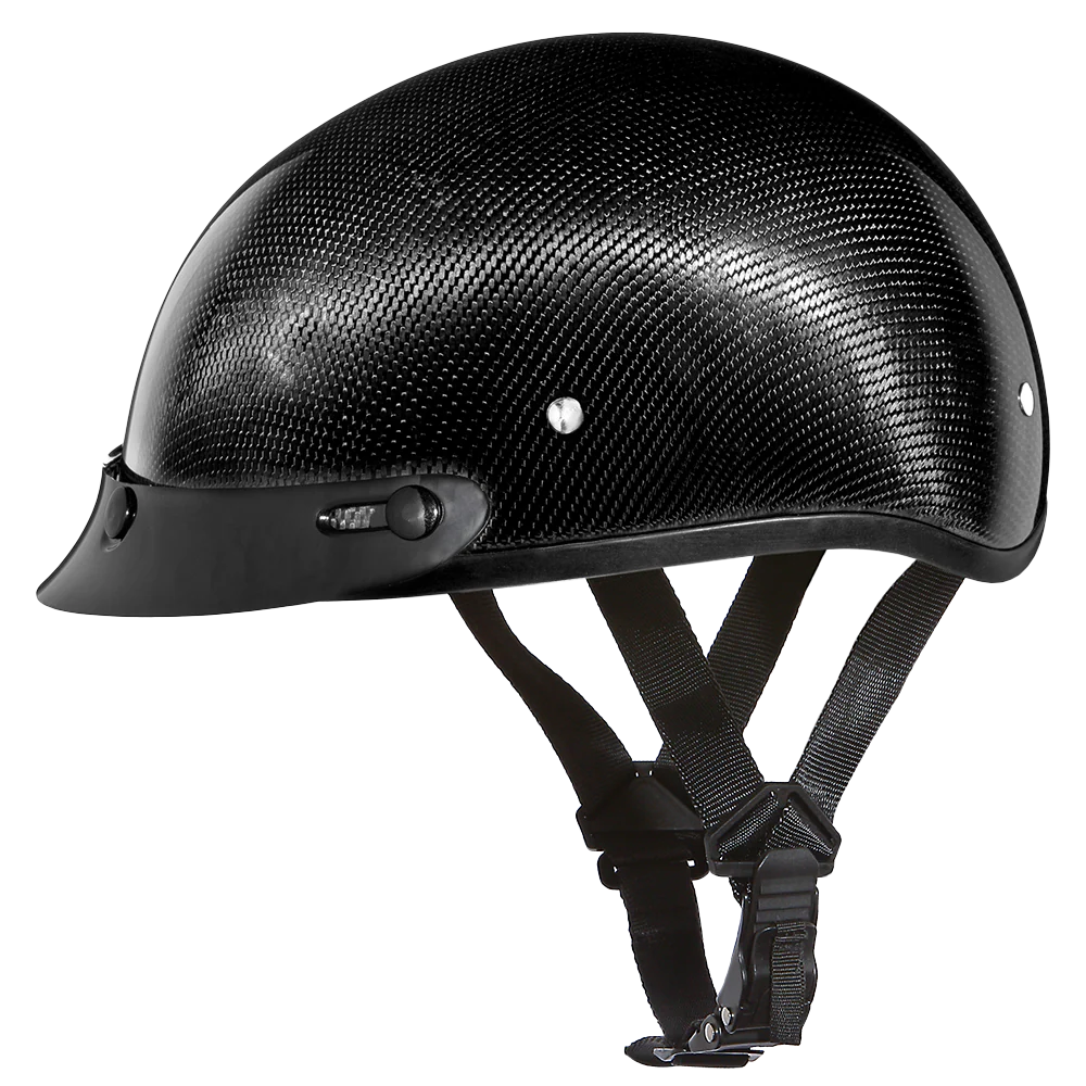 D.O.T. Daytona Skull Cap- Grey Carbon Fiber