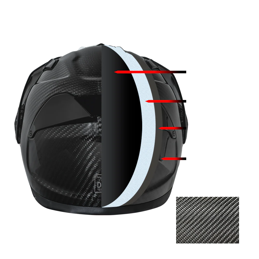 D.O.T. & ECE Daytona C6 Pro- Grey Carbon Fiber - Image 11