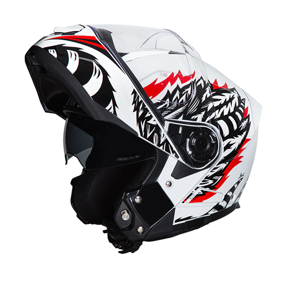 Daytona Glide Modular Motorcycle Helmet - DOT Approved, Bluetooth Ready, Dual Visor, Men/Women/Youth - W/ Phoenix