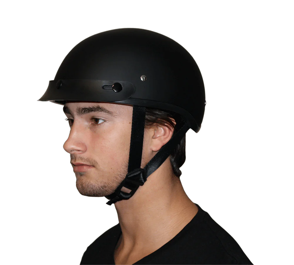 DOT Approved Daytona Motorcycle Half Face Helmet - Skull Cap Graphics for Men & Women, Scooters, ATVs, UTVs & Choppers - W/ Freedom 2.0 - Image 9