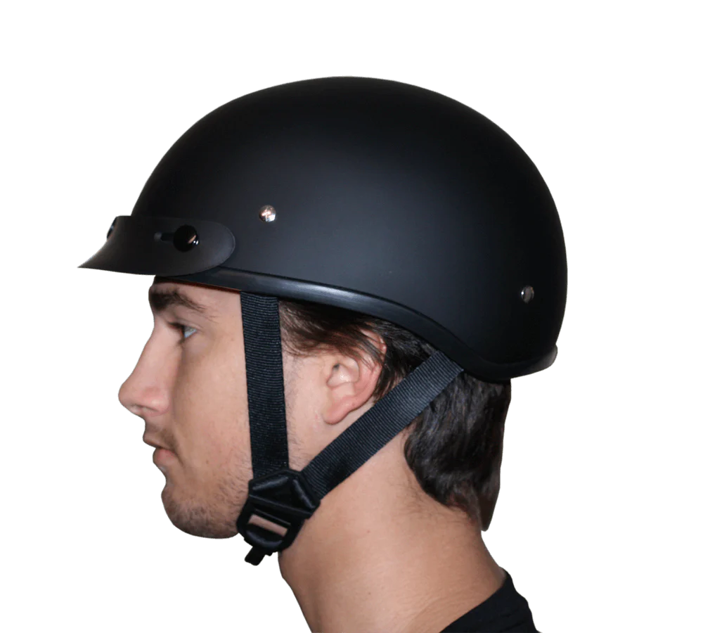 DOT Approved Daytona Motorcycle Half Face Helmet - Skull Cap Graphics for Men & Women, Scooters, ATVs, UTVs & Choppers - W/ Freedom - Image 8