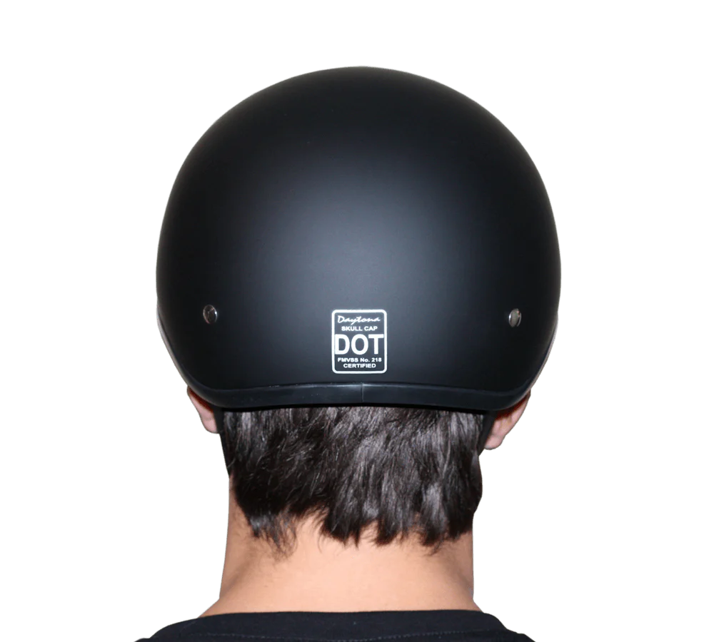 DOT Approved Daytona Motorcycle Half Face Helmet - Skull Cap Graphics for Men & Women, Scooters, ATVs, UTVs & Choppers - W/ Thunder - Image 10