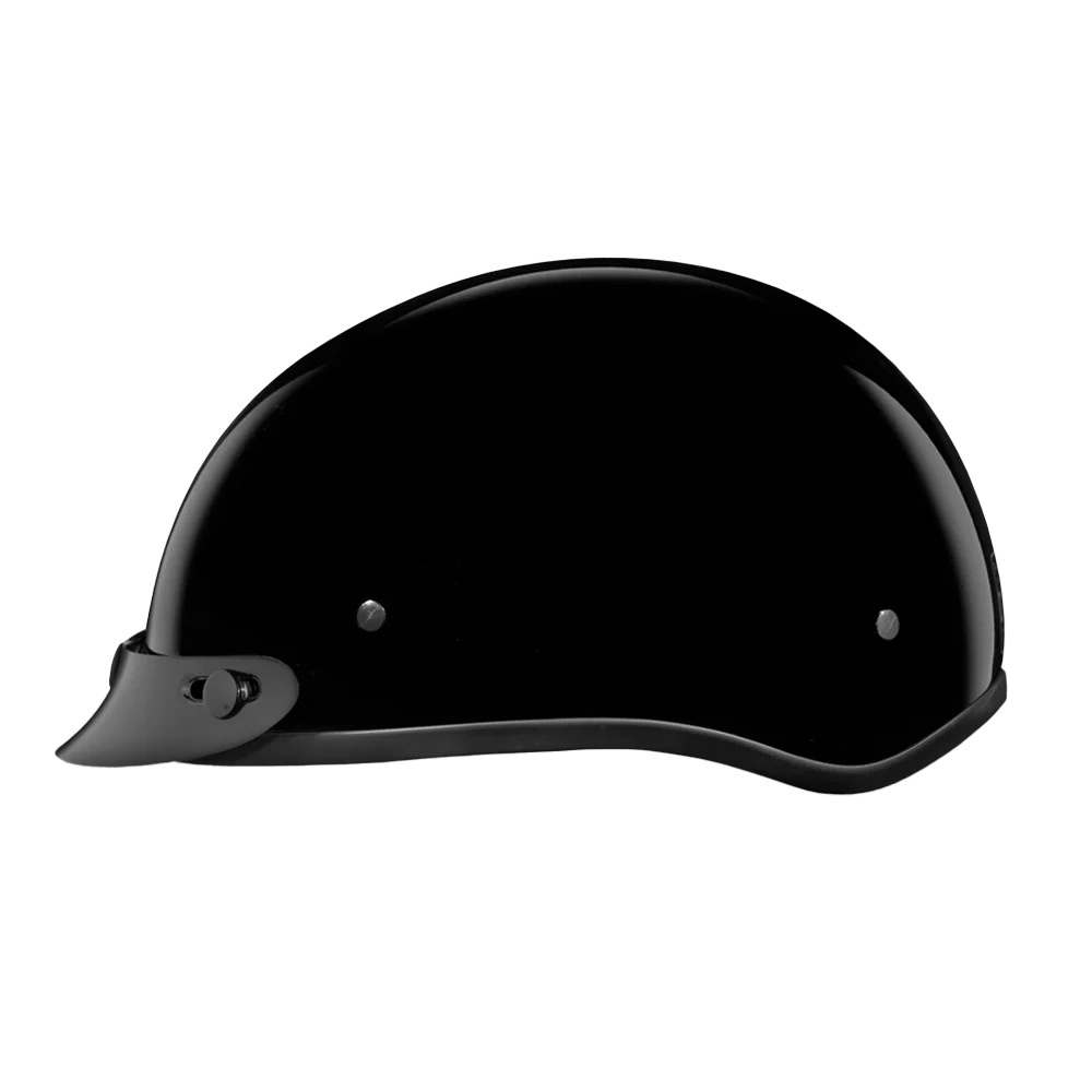 DOT Approved Daytona Skull Cap Half Shell Motorcycle Helmet - Beanie Style for Motorcycles, Cruisers, Scooters, and Mopeds - Hi-Gloss Black - Image 2