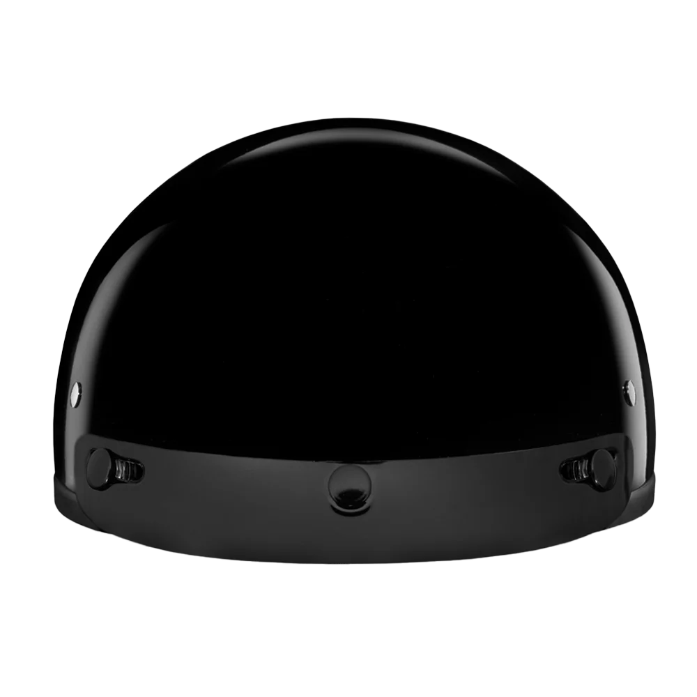 DOT Approved Daytona Skull Cap Half Shell Motorcycle Helmet - Beanie Style for Motorcycles, Cruisers, Scooters, and Mopeds - Hi-Gloss Black - Image 5