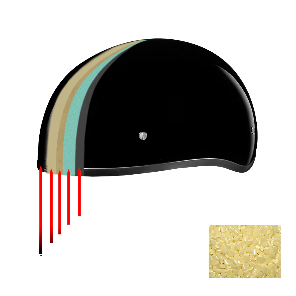 DOT Approved Daytona Skull Cap Half Shell Motorcycle Helmet - Beanie Style for Motorcycles, Cruisers, Scooters, and Mopeds - Hi-Gloss White - Image 10