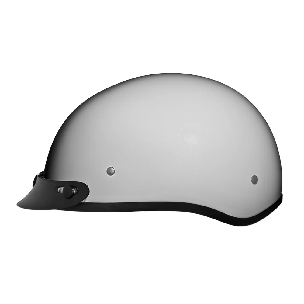 DOT Approved Daytona Skull Cap Half Shell Motorcycle Helmet - Beanie Style for Motorcycles, Cruisers, Scooters, and Mopeds - Pearl White - Image 2