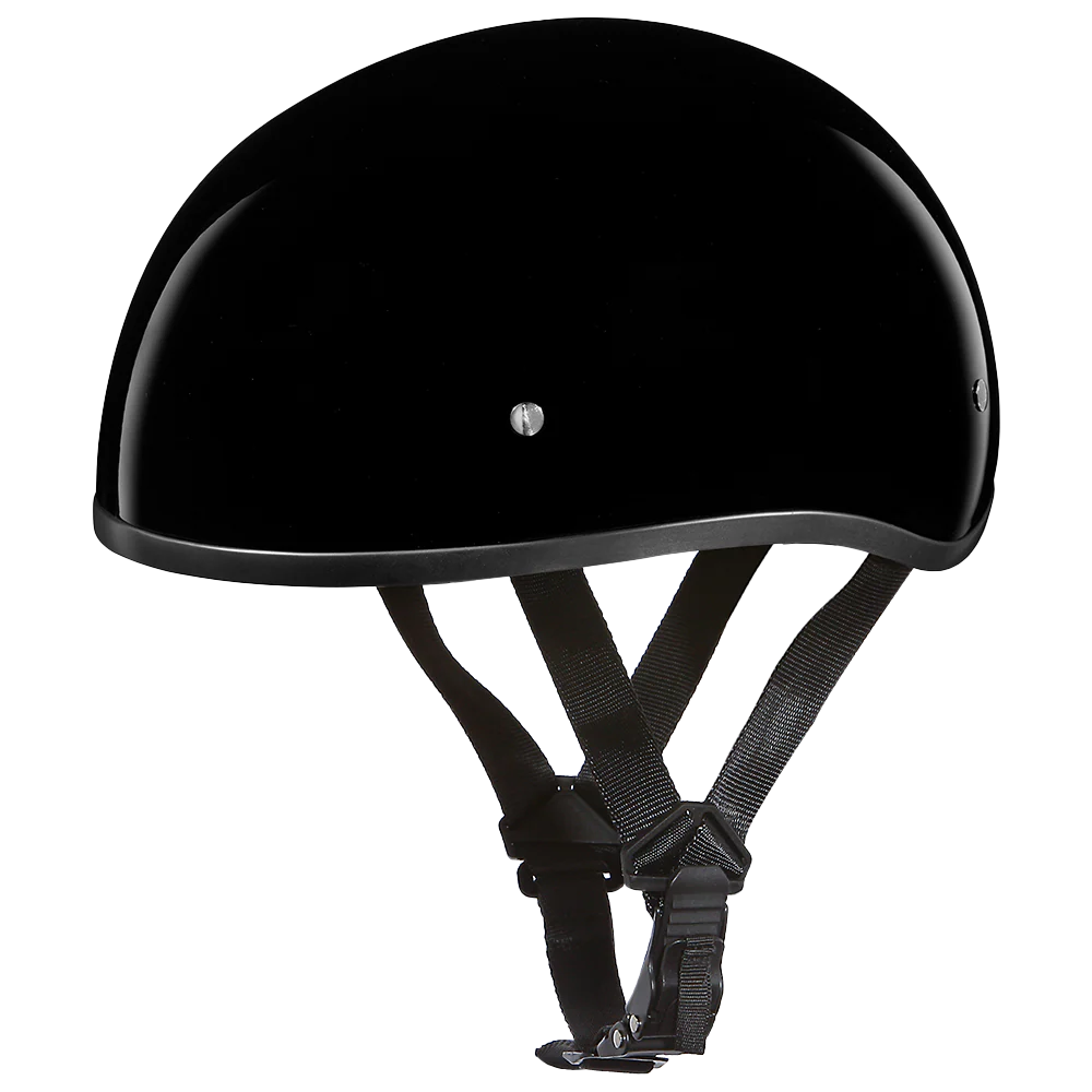DOT Approved Daytona Skull Cap Half Shell Motorcycle Helmet - Beanie Style for Motorcycles, Cruisers, Scooters, and Mopeds W/O Visor- Hi-Gloss Black