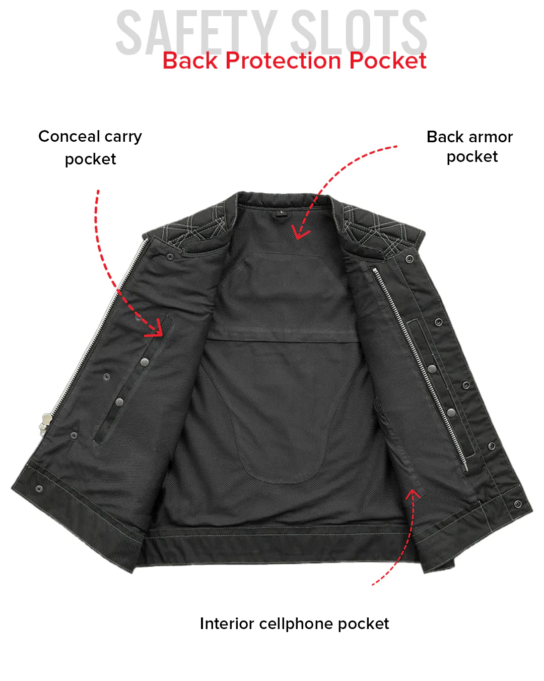 Downside Moto Mesh Men's Motorcycle Vest - Image 21
