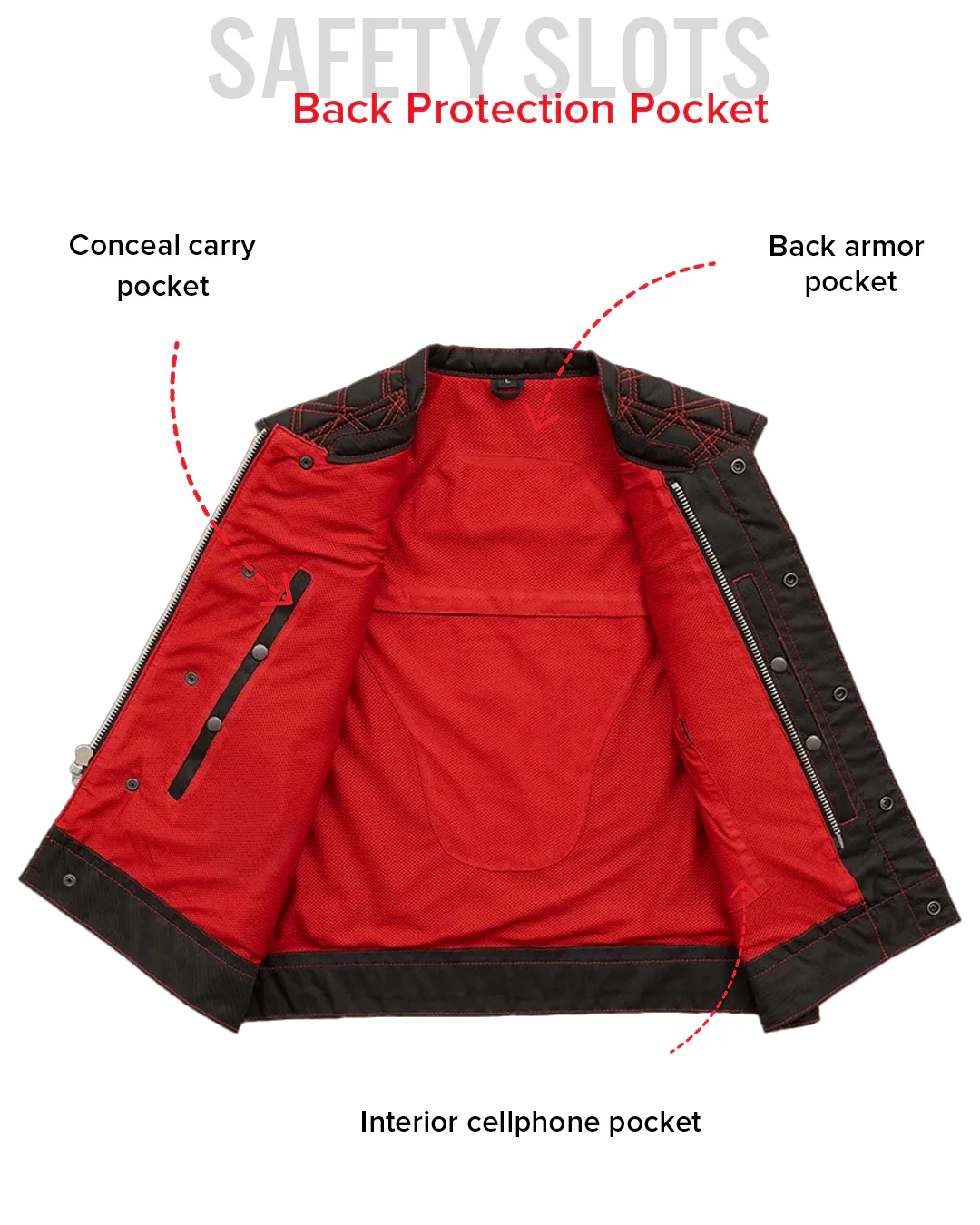 Downside Moto Mesh Men's Motorcycle Vest - Image 22