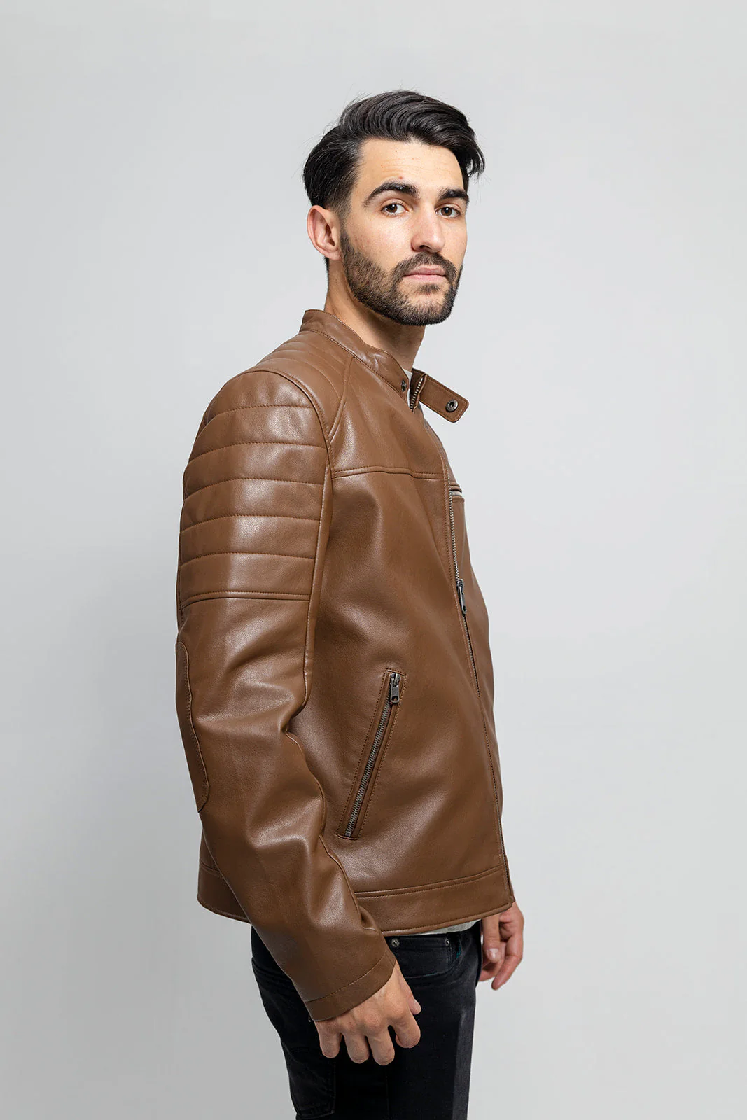 Dustin Men's Vegan Faux Leather Jacket - Image 4