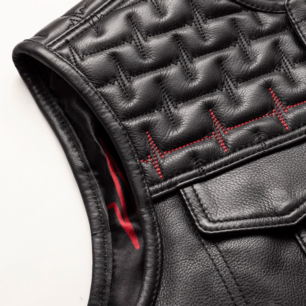 EKG Men's Leather Motorcycle Vest (Limited Edition) - Image 4