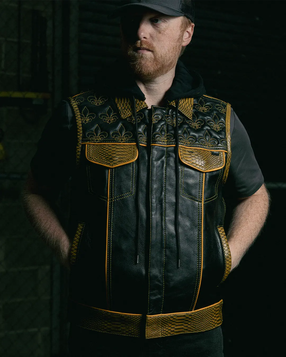EKG Men's Leather Motorcycle Vest (Limited Edition) - Image 8