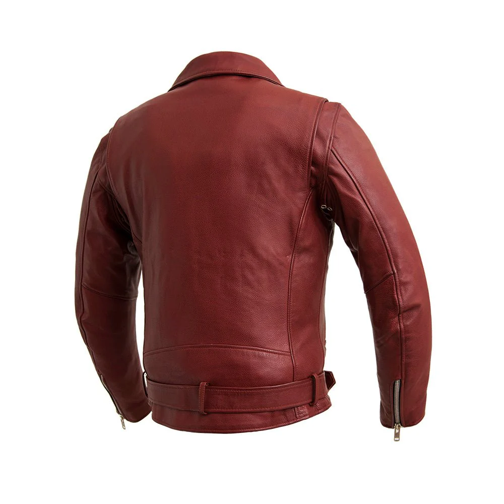 Fillmore Men's Motorcycle Leather Jacket - Image 12