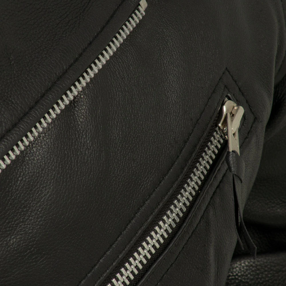 Fillmore Men's Motorcycle Leather Jacket - Image 16