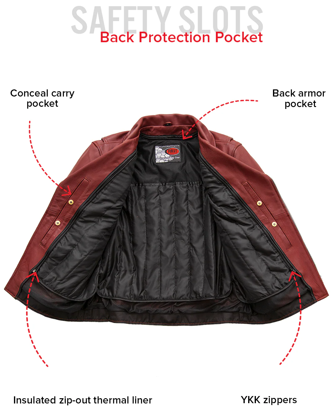 Fillmore Men's Motorcycle Leather Jacket - Image 24