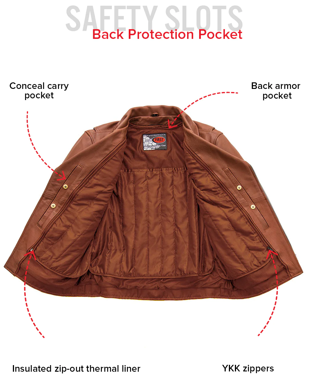 Fillmore Men's Motorcycle Leather Jacket - Image 27
