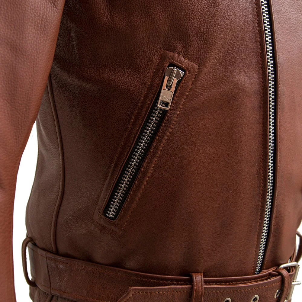Fillmore Men's Motorcycle Leather Jacket - Image 9