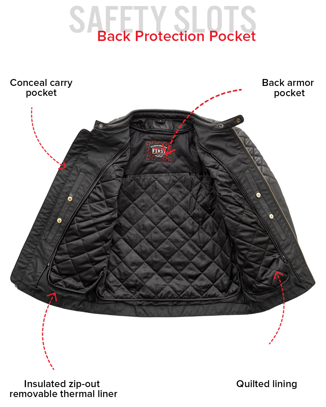 Grand Prix - Men's Leather Motorcycle Jacket - Image 10