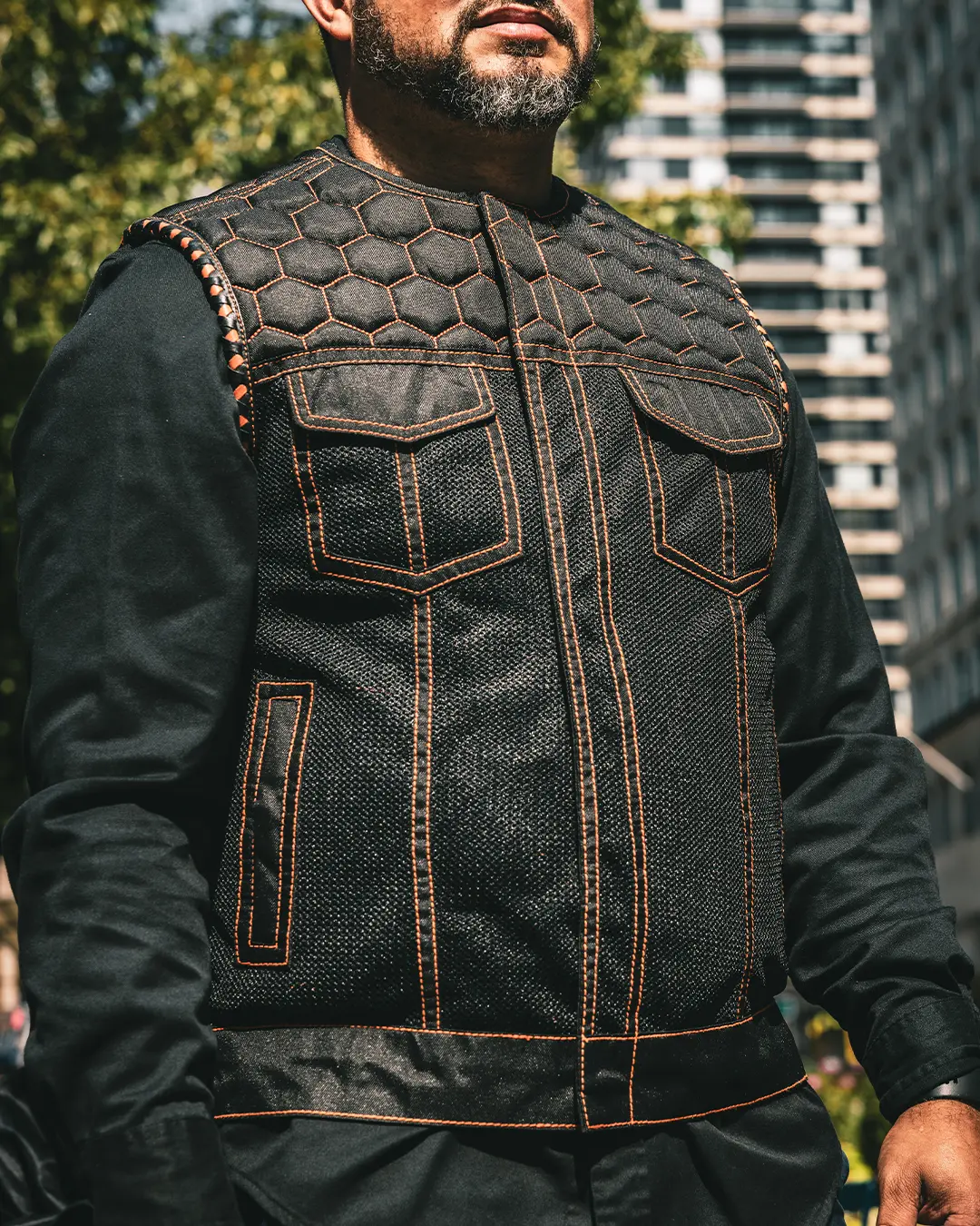 Hornet Moto Mesh Men's Club Style Vest - Image 35