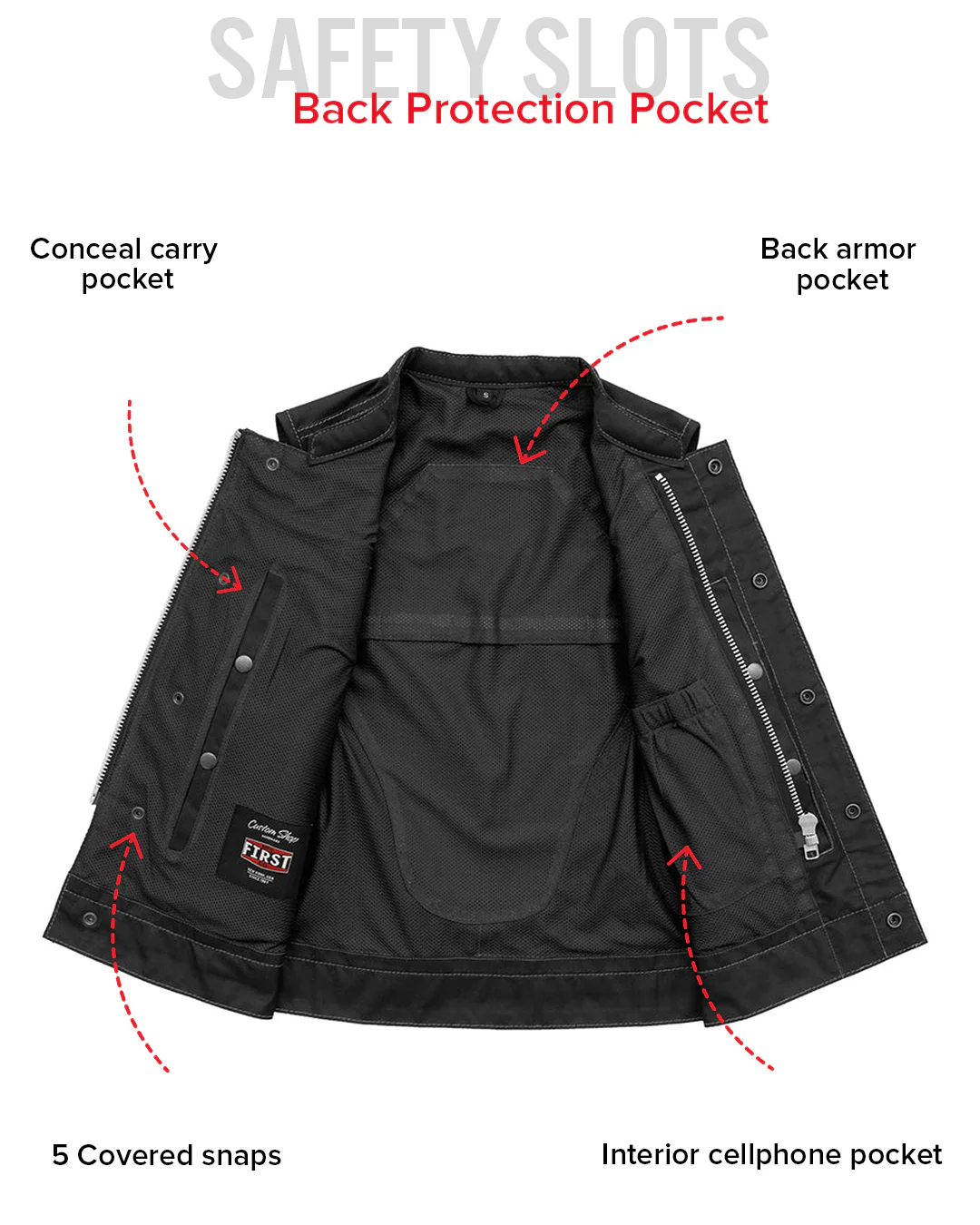 Jessica Moto Mesh Women's Motorcycle Vest - Image 19