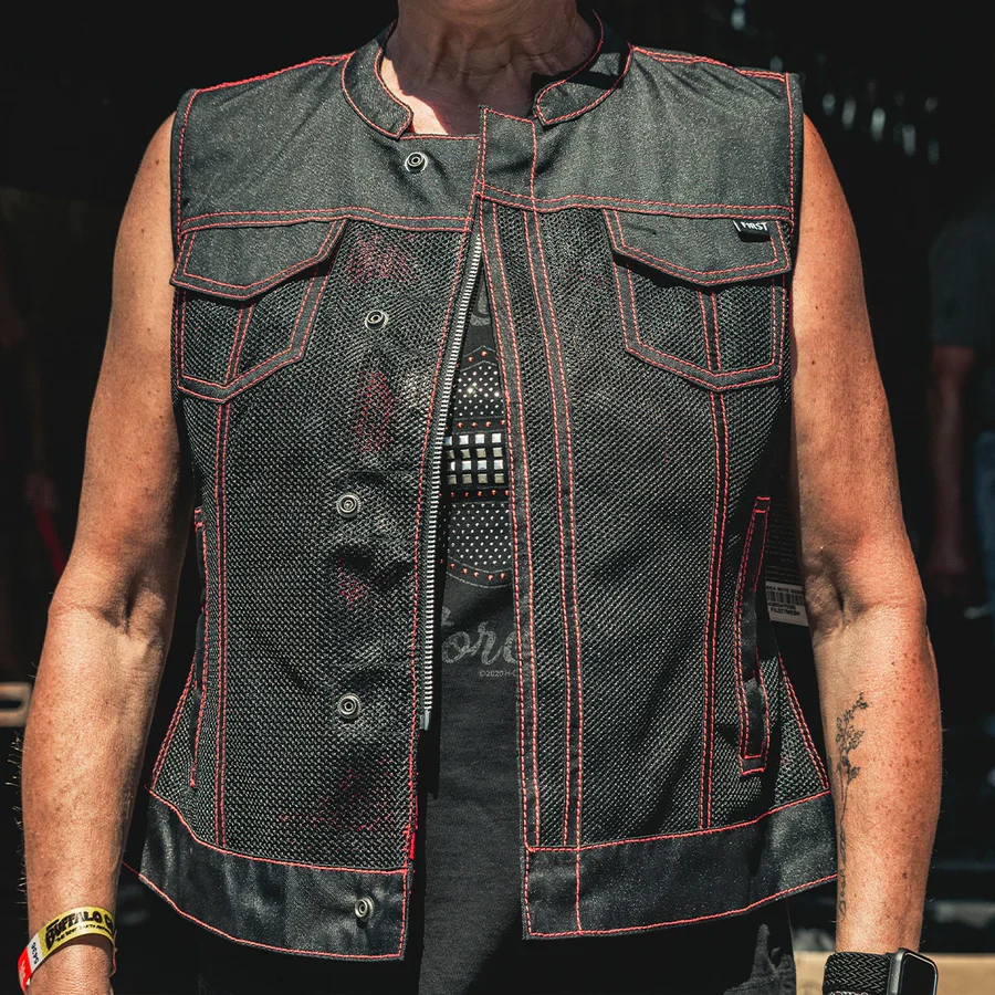Jessica Moto Mesh Women's Motorcycle Vest - Image 9