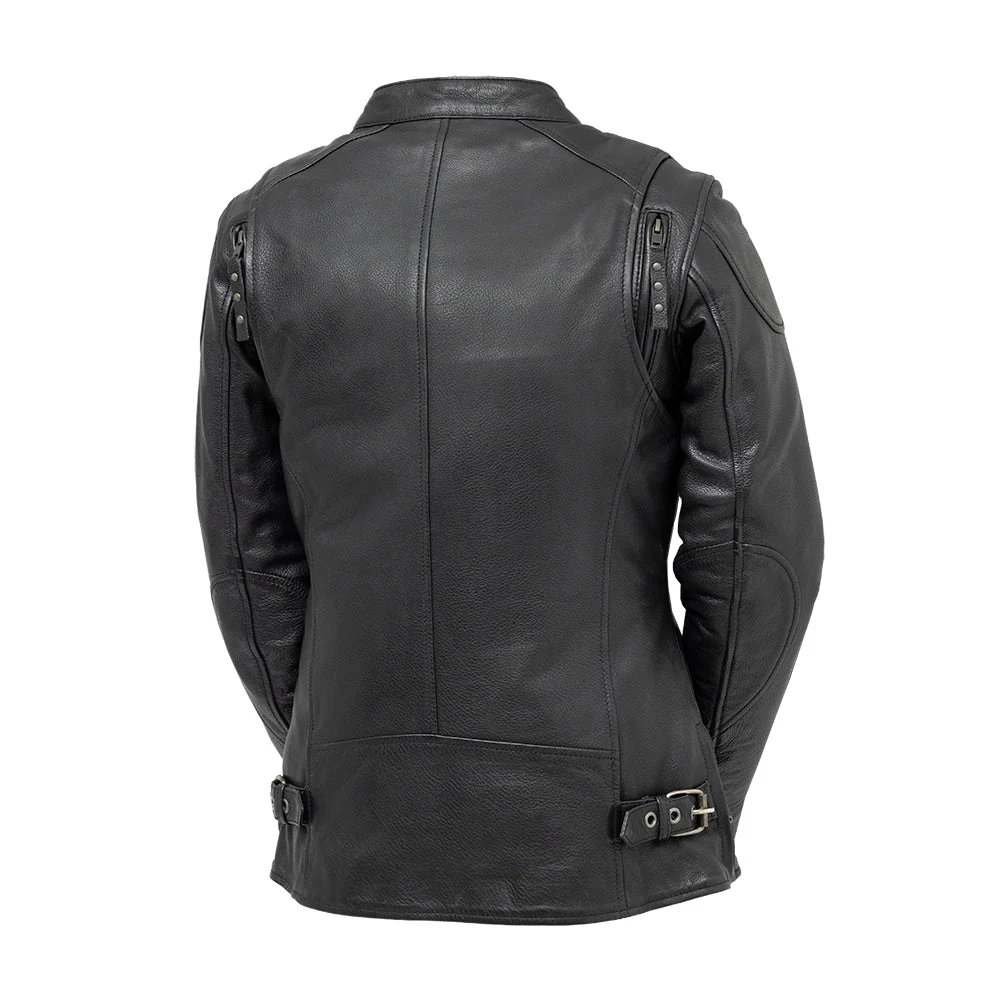 Jewel - Women's Motorcycle Leather Jacket - Image 3