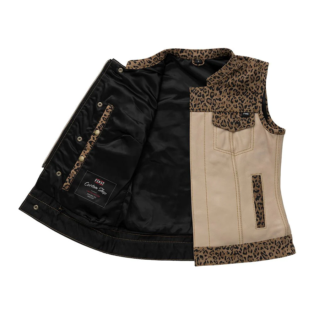 Josie Women's Club Style Leather Vest (Limited Edition) - Image 3