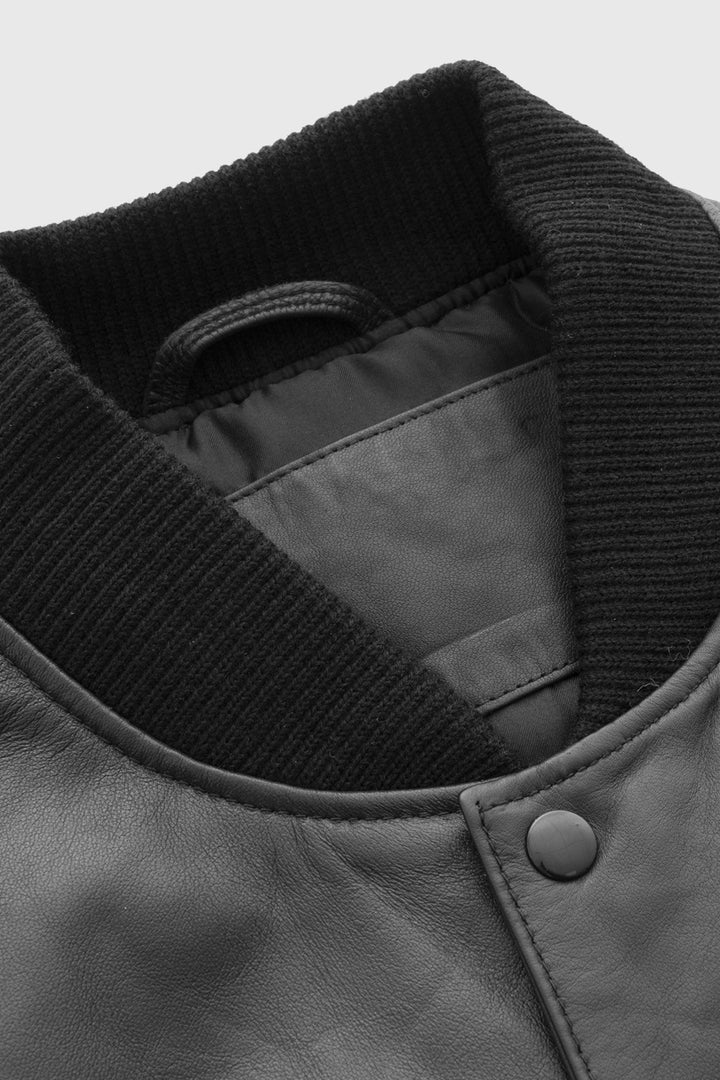 Keith Fashion Leather Varsity Jacket - Image 5