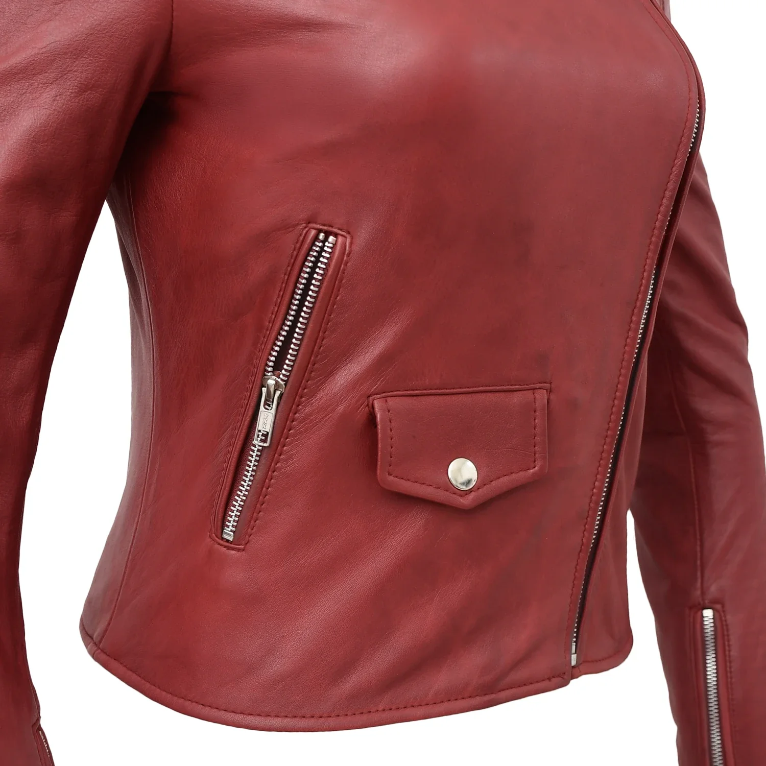 Lennox  Moto Style Leather Jacket - Image 14