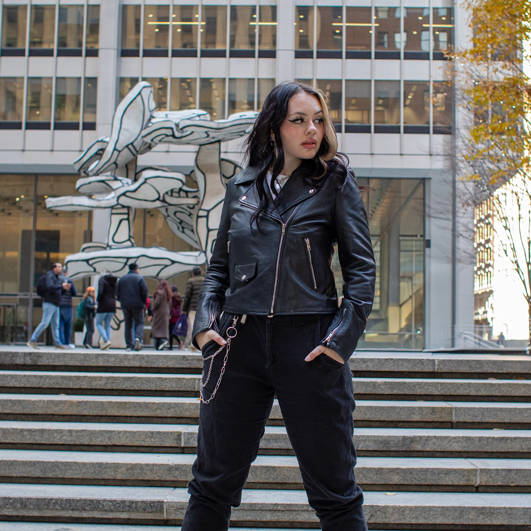 Lennox  Moto Style Leather Jacket - Image 49