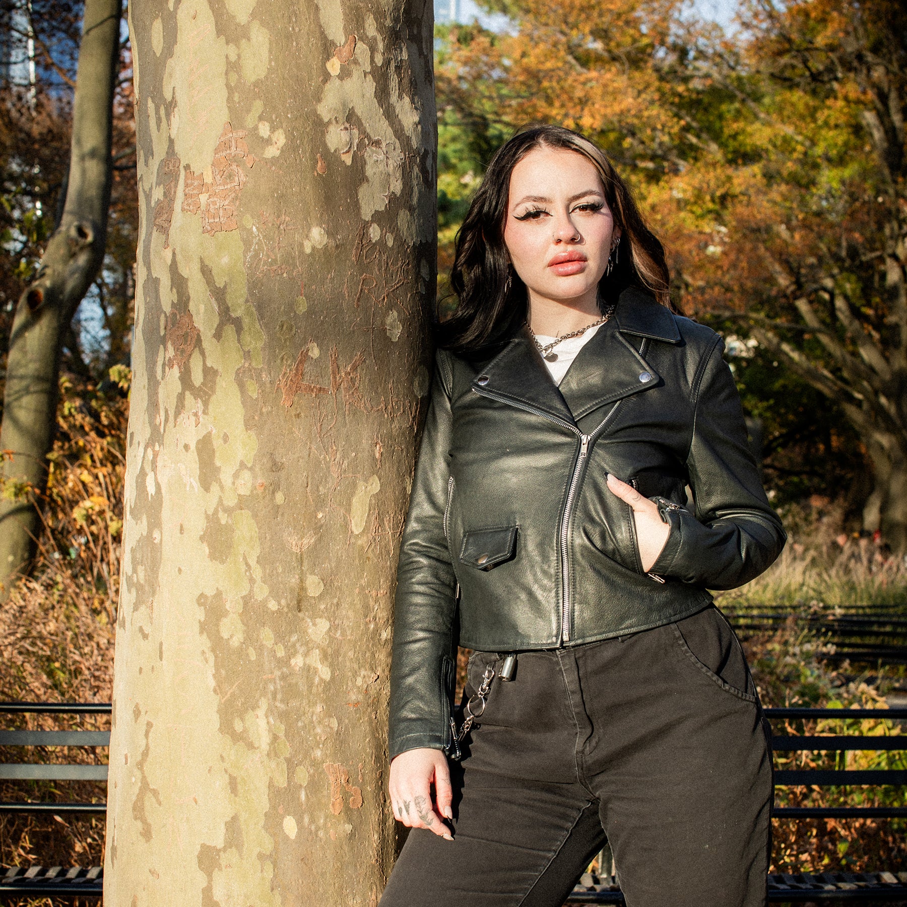 Lennox  Moto Style Leather Jacket - Image 50