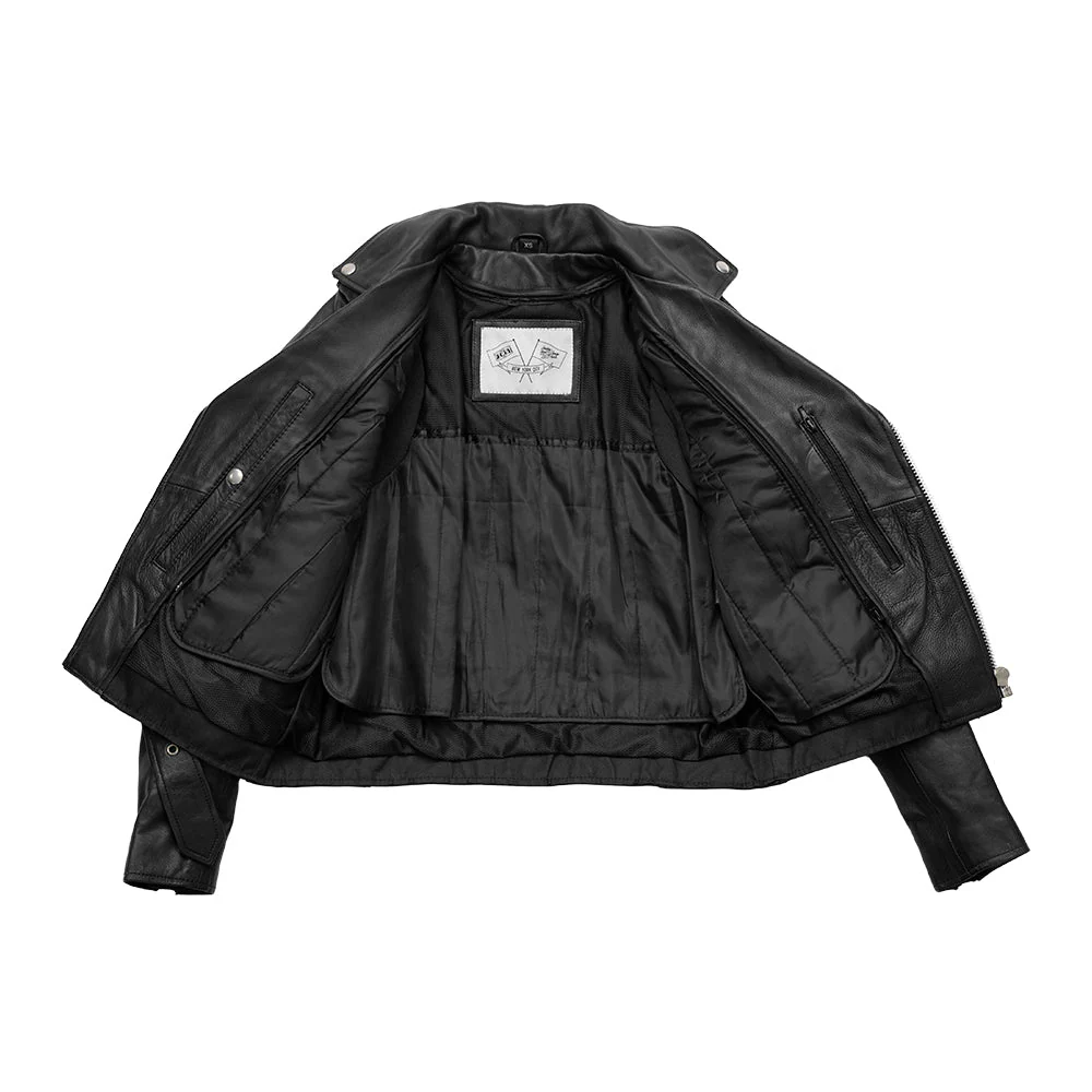 Lesley - Women's Motorcycle Leather Jacket - BHBR - Image 5